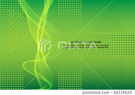 Abstract halftone color wave green background. Vector illustration Abstract halftone color wave green background. Vector illustration 68316629