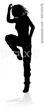 Street Dance Dancer Silhouette 68318376