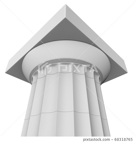 3d render of greek parthenon column over white 3d render of greek parthenon column over white 68318765