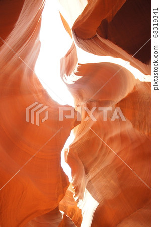 Lower Antelope Canyon with a fantastic and beautiful pattern that shines in in the summer sun Lower Antelope Canyon with a fantastic and beautiful pattern that shines in in the summer sun 68319341