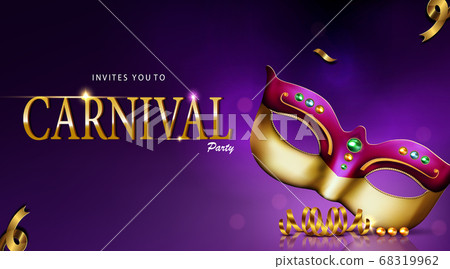 carnival party banner design golden mask carnival party banner design golden mask 68319962