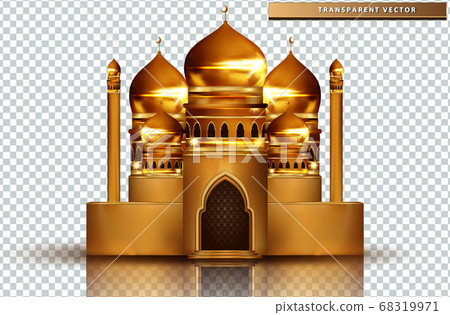 mosque building realistic d design isolated with transparent background 68319971