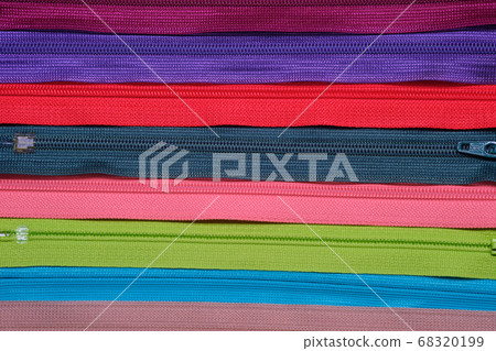 Colorful zipper for sewing and arrange as a background Colorful zipper for sewing and arrange as a background 68320199