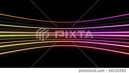 霓虹燈熒光燈線線照明多彩3d圖背景背景 68320360