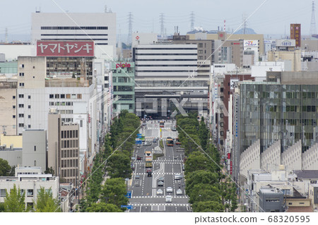 Himeji city area from Himeji castle 68320595