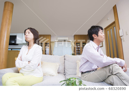 Middle-aged couple fighting 68320890