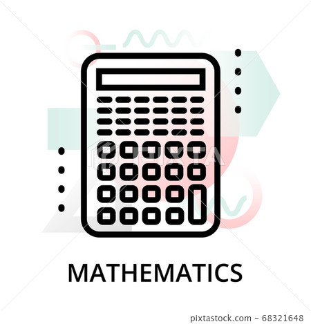 Mathematics concept icon on abstract background - Stock Illustration ...