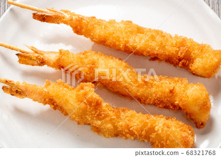 Kushi cutlet (fried skewers). shrimp. Kushi cutlet (fried skewers). shrimp. 68321768