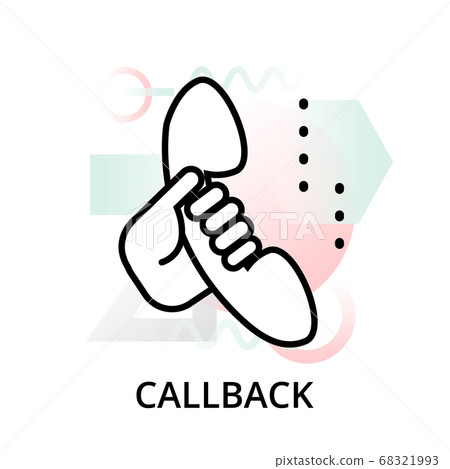 Callback icon on abstract background 68321993