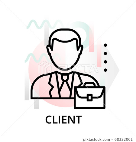 Client icon on abstract background 68322001