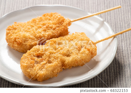 Kushi cutlet (fried skewers). Lotus root. Kushi cutlet (fried skewers). Lotus root. 68322153