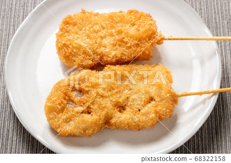 Kushi cutlet (fried skewers). Lotus root. Kushi cutlet (fried skewers). Lotus root. 68322158