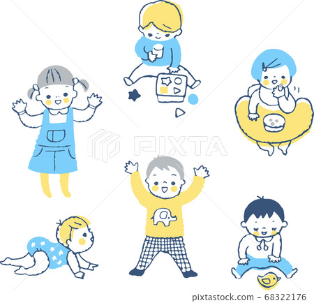 Set of several babies Set of several babies 68322176