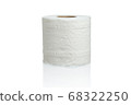 Toilet paper isolated on white background. 68322250