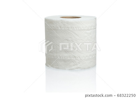 Toilet paper isolated on white background. 68322250