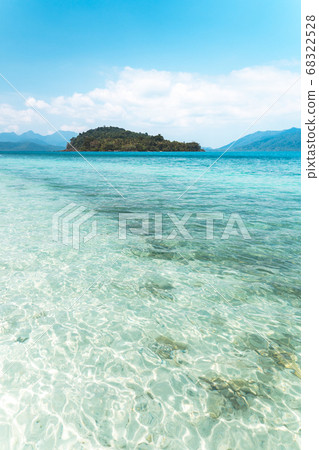 Clear water on the island,Bright blue sea and 68322528