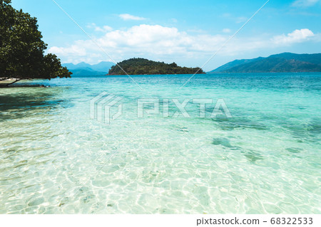 Clear water on the island,Bright blue sea and 68322533
