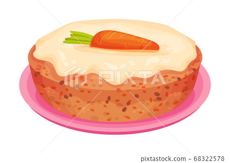 Sweet Homemade Carrot Pie with Crust Made of Shortcrust Pastry Vector Illustration Sweet Homemade Carrot Pie with Crust Made of Shortcrust Pastry Vector Illustration 68322578