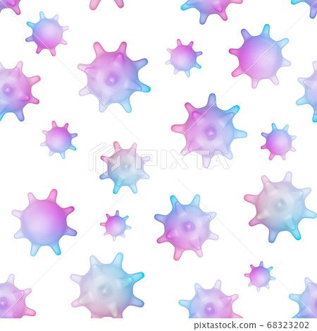 Coronavirus seamless pattern - Stock Illustration [68323202] - PIXTA