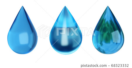 Water drops isolated on white 68323332