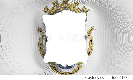 Square hole in the San Juan city flag 68323724