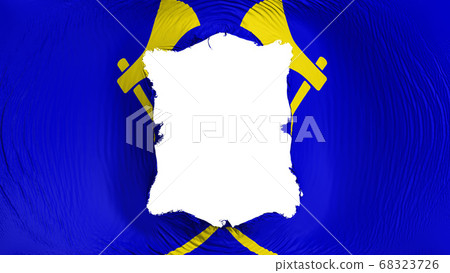 Square hole in the Saint Helier city flag 68323726