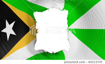 Square hole in the Dili flag Square hole in the Dili flag 68323745