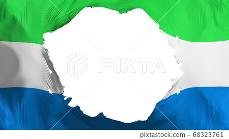 Broken Sierra Leone flag 68323761