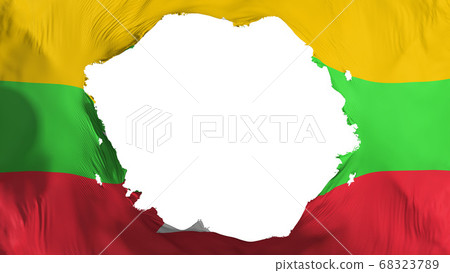 Broken Myanmar flag Broken Myanmar flag 68323789