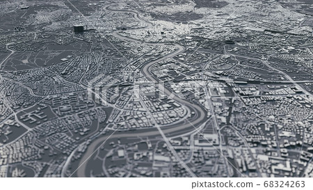 Rome city 3d map. 68324263