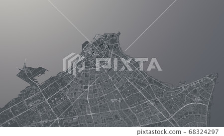 Kuwait city 3d map. 68324297