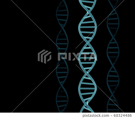 DNA molecules structure on black background DNA molecules structure on black background 68324486