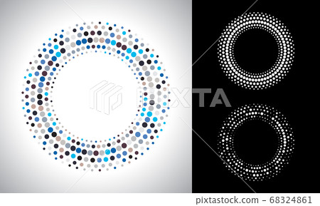color dots circle. halftone abstract background 68324861