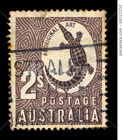 crocodile vintage postage stamp 68325152