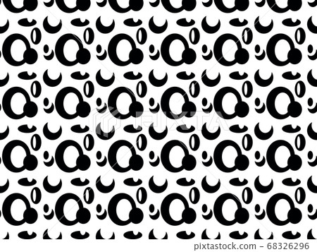 黑色圓圈花紋素材 68326296