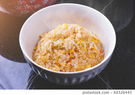 Japanese fry rice cup teppanyaki set. Japanese fry rice cup teppanyaki set. 68326443