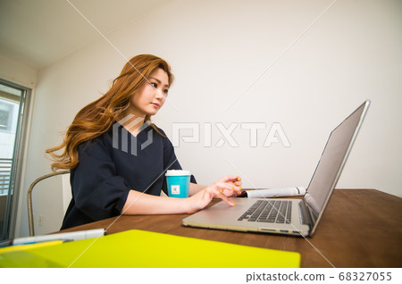 Laptop coworking space for working women Laptop coworking space for working women 68327055