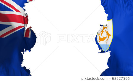 Blasted Anguilla flag Blasted Anguilla flag 68327595