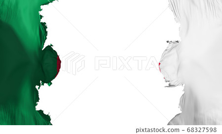 Blasted Algeria flag Blasted Algeria flag 68327598