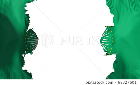 Blasted African Union flag Blasted African Union flag 68327601