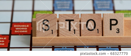 English word STOP stop English word STOP stop 68327770