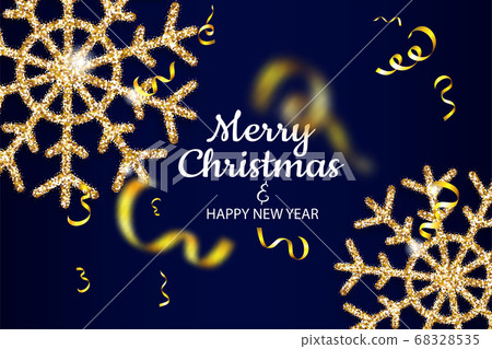 Merry Christmas and Happy New Year holiday invite poster Merry Christmas and Happy New Year holiday invite poster 68328535