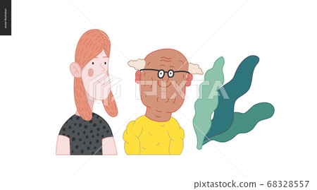 Bright characters portraits set - Stock Illustration [68328557] - PIXTA
