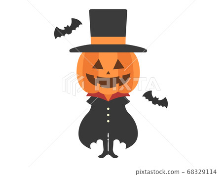 Pumpkin ghost illustration 68329114