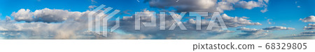 Fantastic clouds against blue sky, panorama Fantastic clouds against blue sky, panorama 68329805