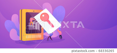 Security access card web banner concept. Security access card web banner concept. 68330265