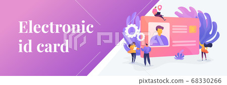 Smart ID card web banner concept. 68330266