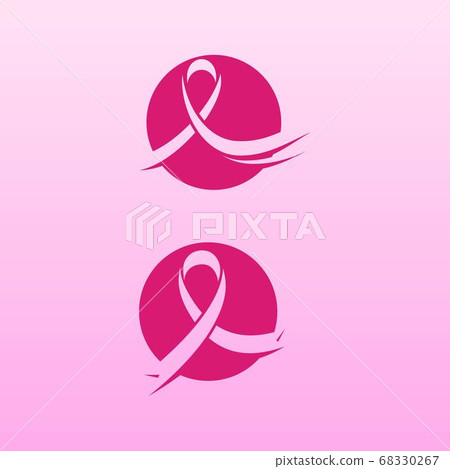 pink ribbon breast cancer icon pink ribbon breast cancer icon 68330267