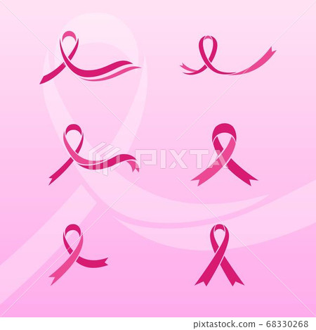 pink ribbon breast cancer icon 68330268