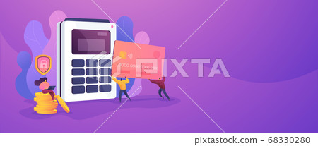 Debit card web banner concept. - Stock Illustration [68330280] - PIXTA